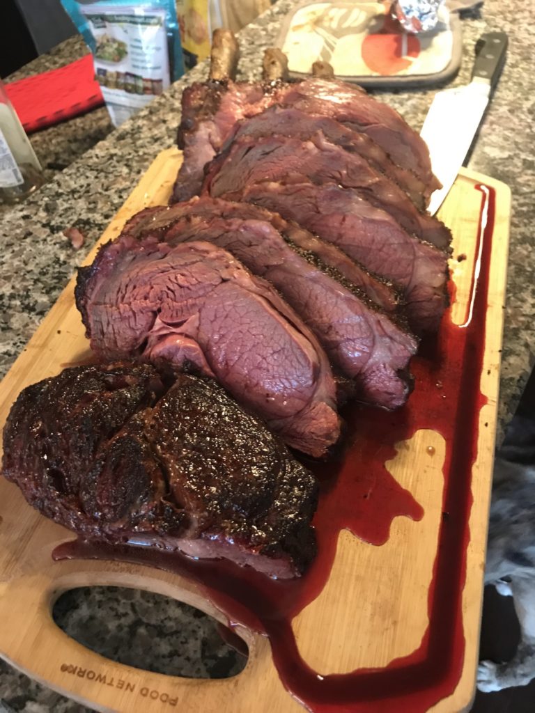 Smoked prime rib reverse sear